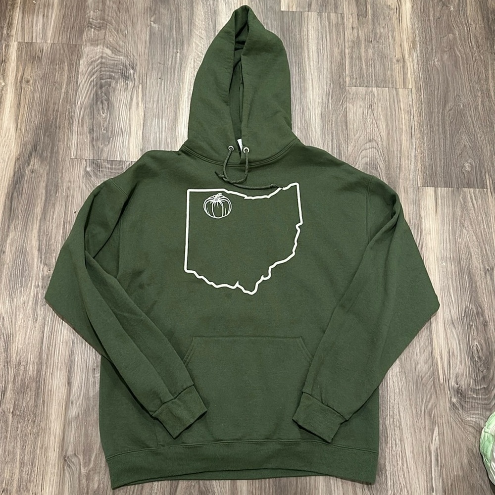 Green Hoodie with Ohio Graphic